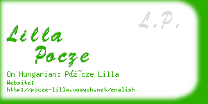 lilla pocze business card